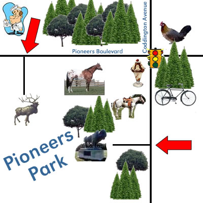 A (humorous) map to Pioneers Park in Lincoln, Nebraska